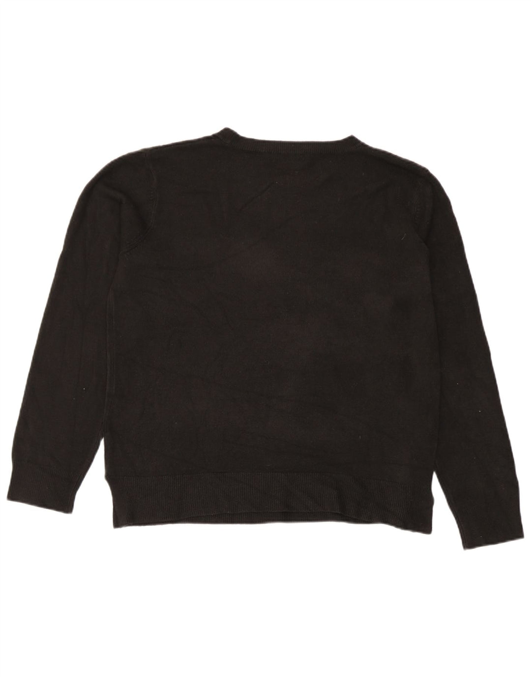 Pulover pentru femei Marks & Spencer cu decolteu triplu UK 14 Medium Negru Acrilic