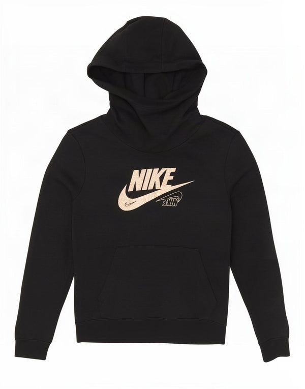 Pulover pentru femei Nike Graphic Oversized Hoodie UK 10 Bumbac negru mic