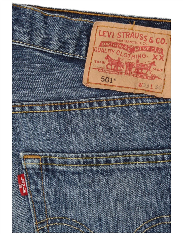 Blugi drepti pentru bărbați Levi's 501 W33 L27 Albastru