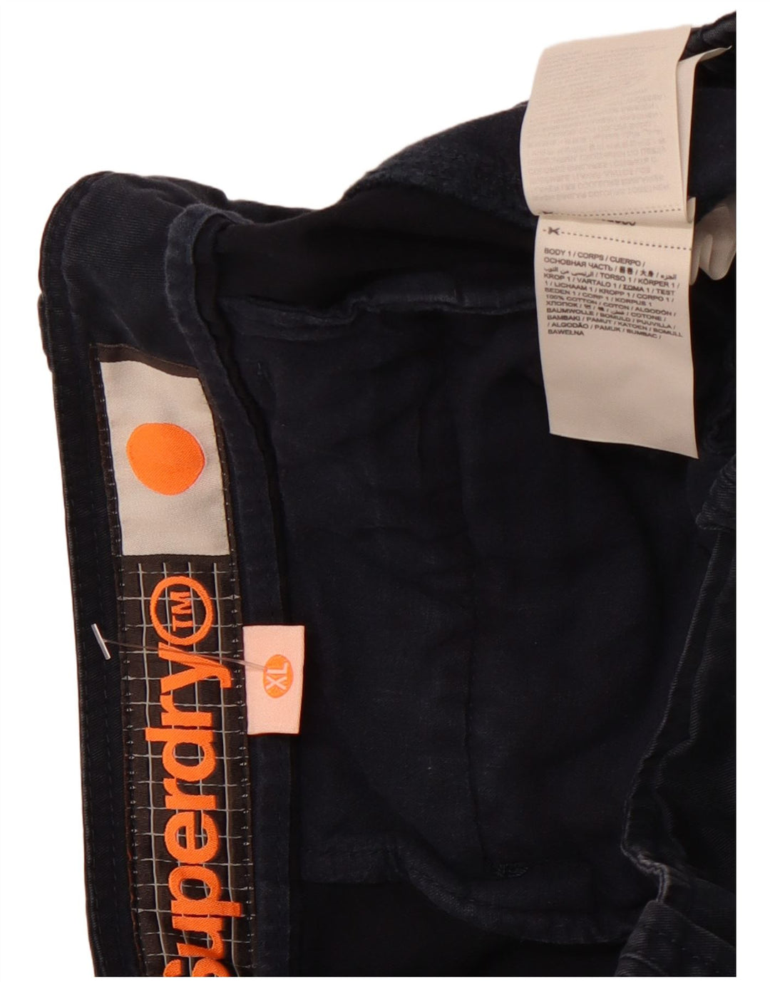 Pantaloni scurți cargo pentru bărbați SUPERDRY XL W38 bumbac bleumarin