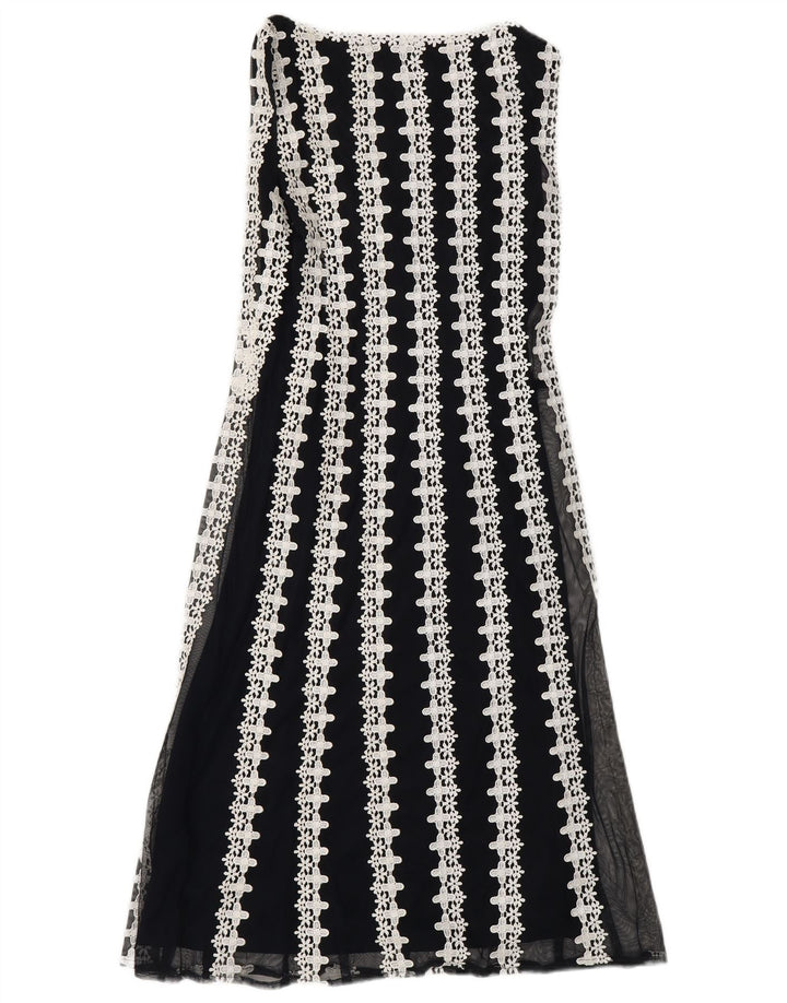 Rochie maxi fără mâneci pentru femei PHASE EIGHT UK 10 mic albastru marin Floral