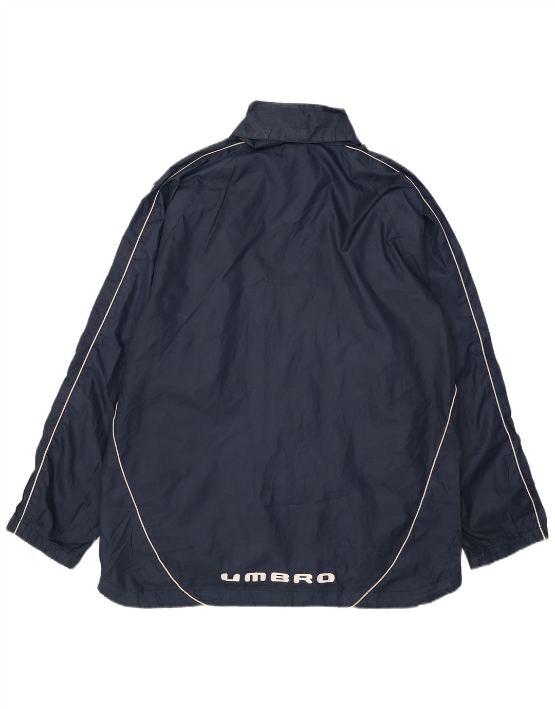 Jachetă de ploaie cu glugă grafică Umbro pentru bărbați UK 40 mare, poliester bleumarin