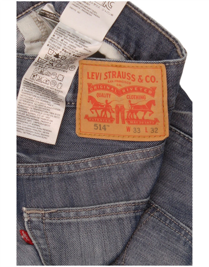Blugi pentru bărbați Levi's 514 Bootcut W33 L32 Bumbac albastru