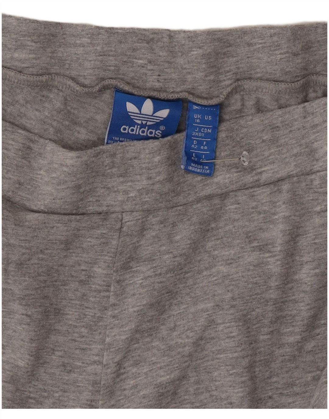 Leggings grafic Adidas pentru femei UK 16, mare, gri bumbac