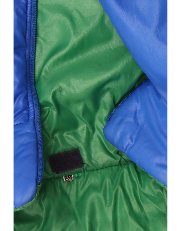 Jachetă căptușită vintage pentru bărbați IT 52 XL albastru din poliamidă color bloc