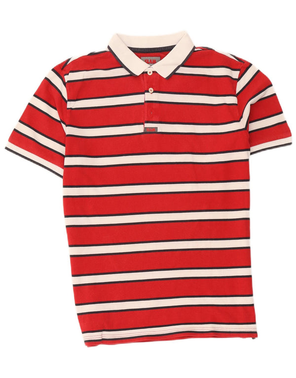 Tricou polo Slam Rugby pentru bărbați XL, bumbac cu dungi roșii
