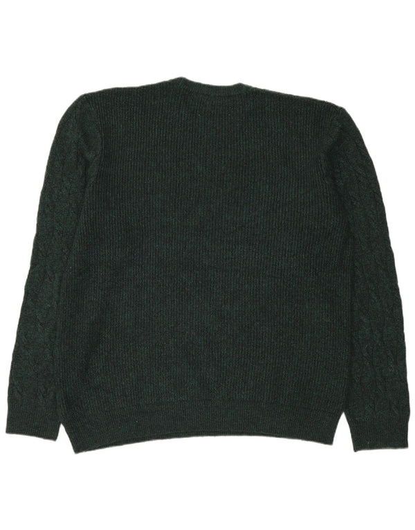 MARKS & SPENCER Pulover pentru bărbați cu gât crew pulover XL, verde, poliamidă