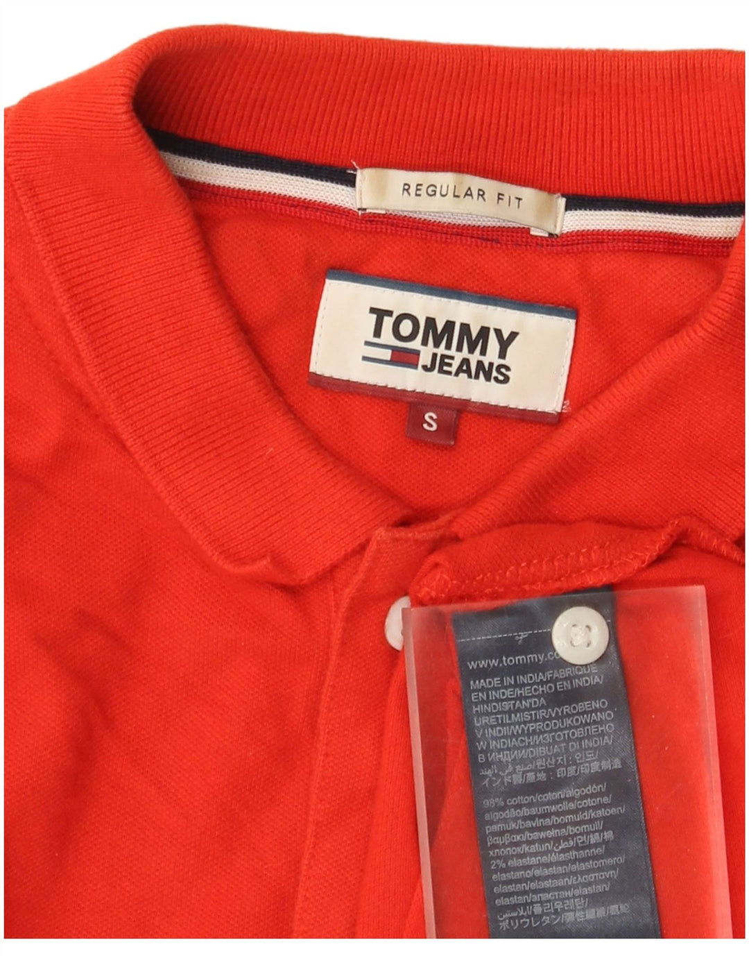 Cămașă polo Tommy Hilfiger pentru bărbați, roșu, de culoare mică
