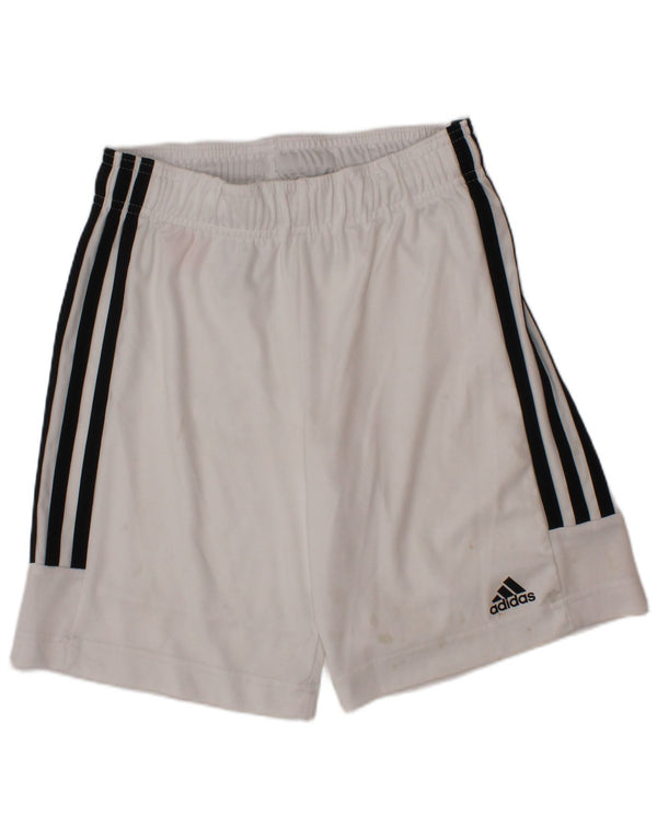 Pantaloni scurți sport Aeroready Adidas pentru băieți 9-10 ani, alb, poliester
