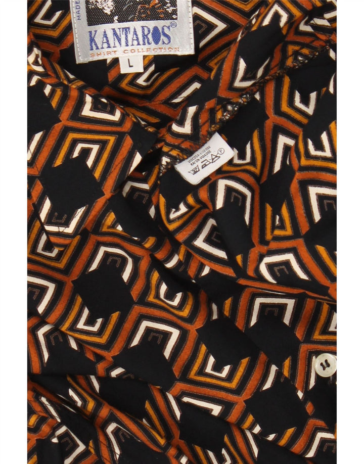 Cămașă Bărbați Kantos Maro Maro Geometrică Viscoză