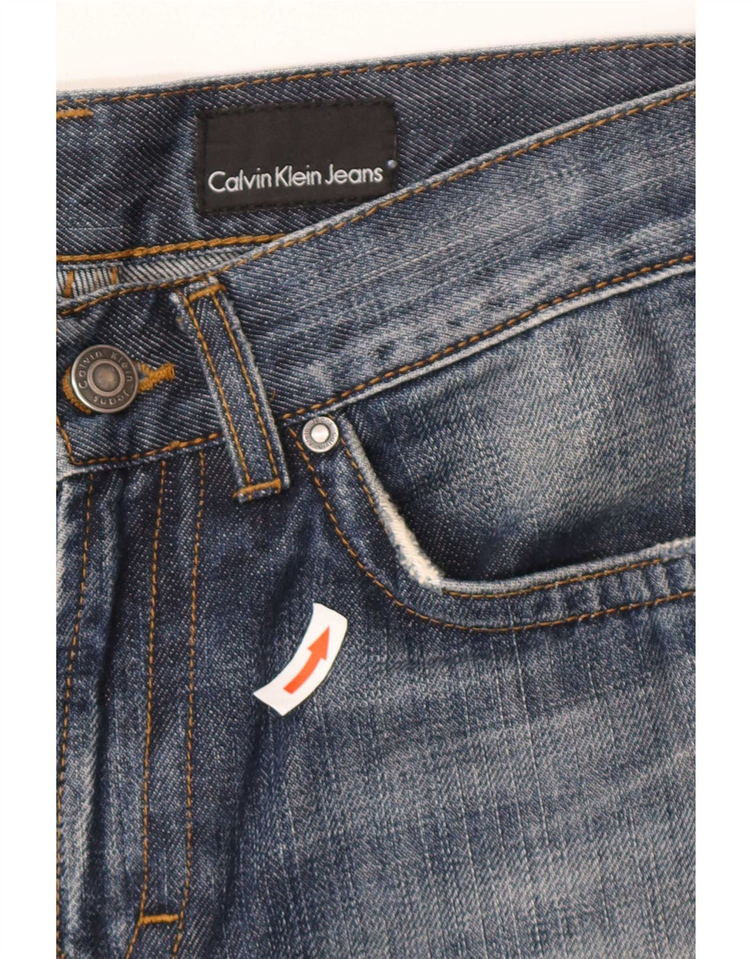 Calvin Klein Blugi drepti pentru bărbați W28 L30 Bumbac albastru