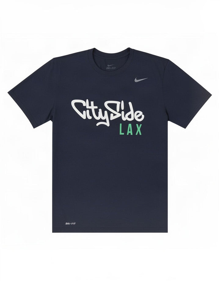 Tricou grafic Nike Dri Fit pentru bărbați Top Mediu Poliester bleumarin