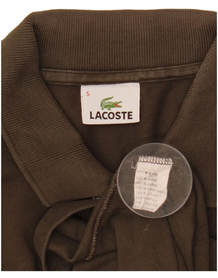 Tricou polo Lacoste pentru bărbați mărimea 5 mare, bumbac maro