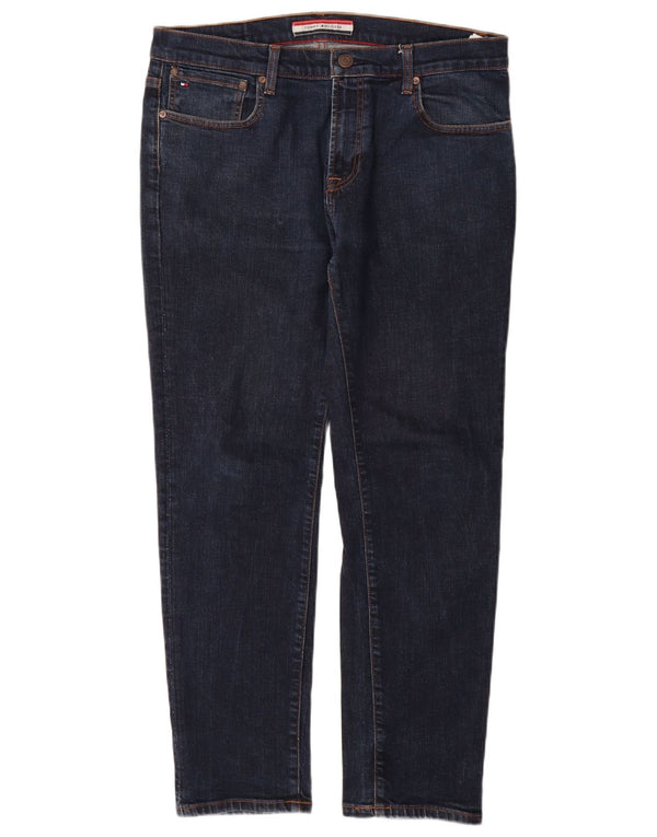 Blugi subțiri pentru bărbați TOMMY HILFIGER L34 L30 Bumbac bleumarin