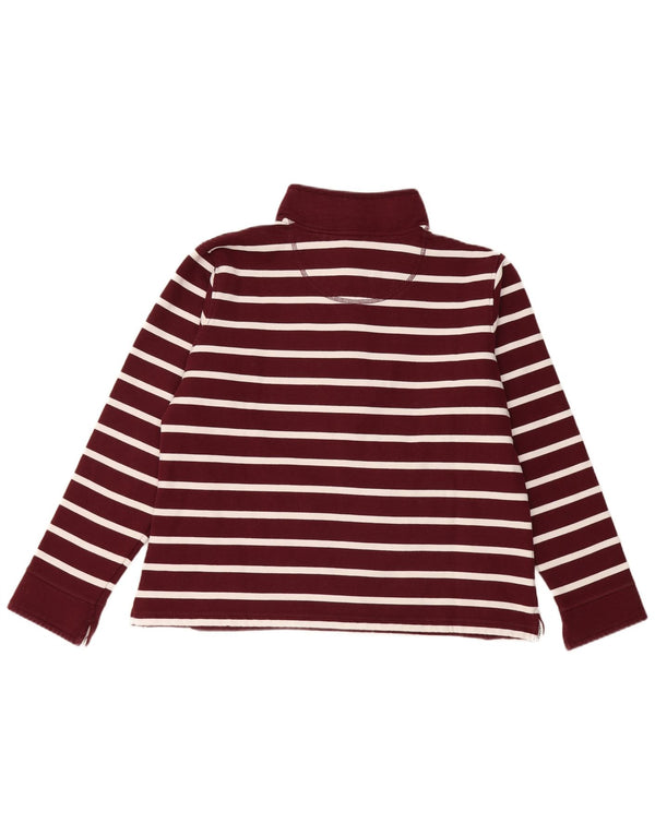Crew Clothing Womens Sweatshirt Jumper UK 16 Large Burgundy Striped