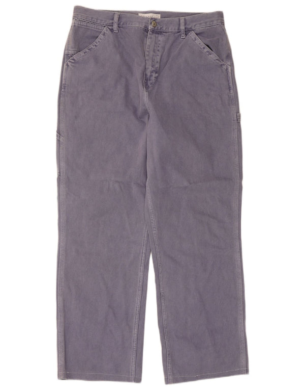 Pantaloni cargo drepti Topshop pentru femei UK 16 W34 L28 Purpuri Bumbac