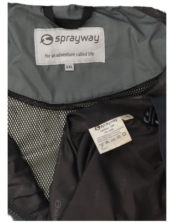 Sprayway Jachetă de ploaie cu glugă pentru bărbați UK 44 2XL Albastru Poliamidă color bloc