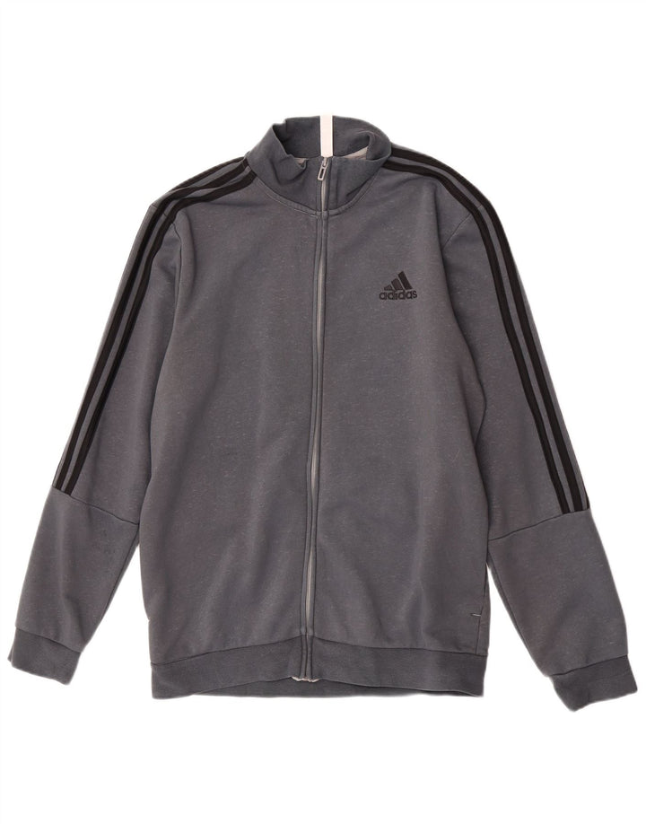 Jachetă de trening pentru bărbați Adidas UK 40/42 bumbac gri mediu