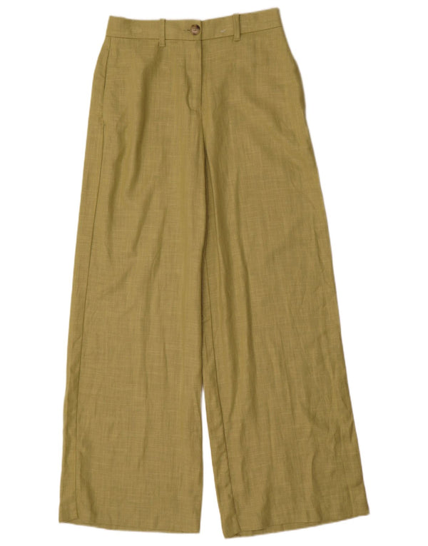 Marks & Spencer Pantaloni chino pentru femei cu picioare largi UK 8 Small W26 L29 Green