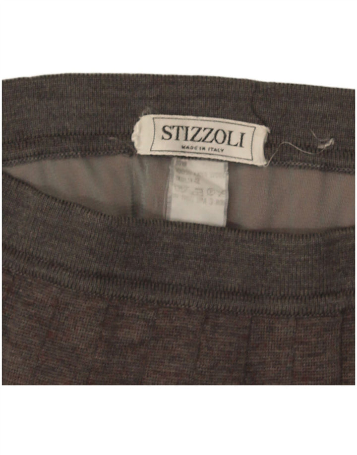 STIZZOLI Fusta plisată cu cuțit tricot pentru femei IT 42 Medium W30 Lână gri