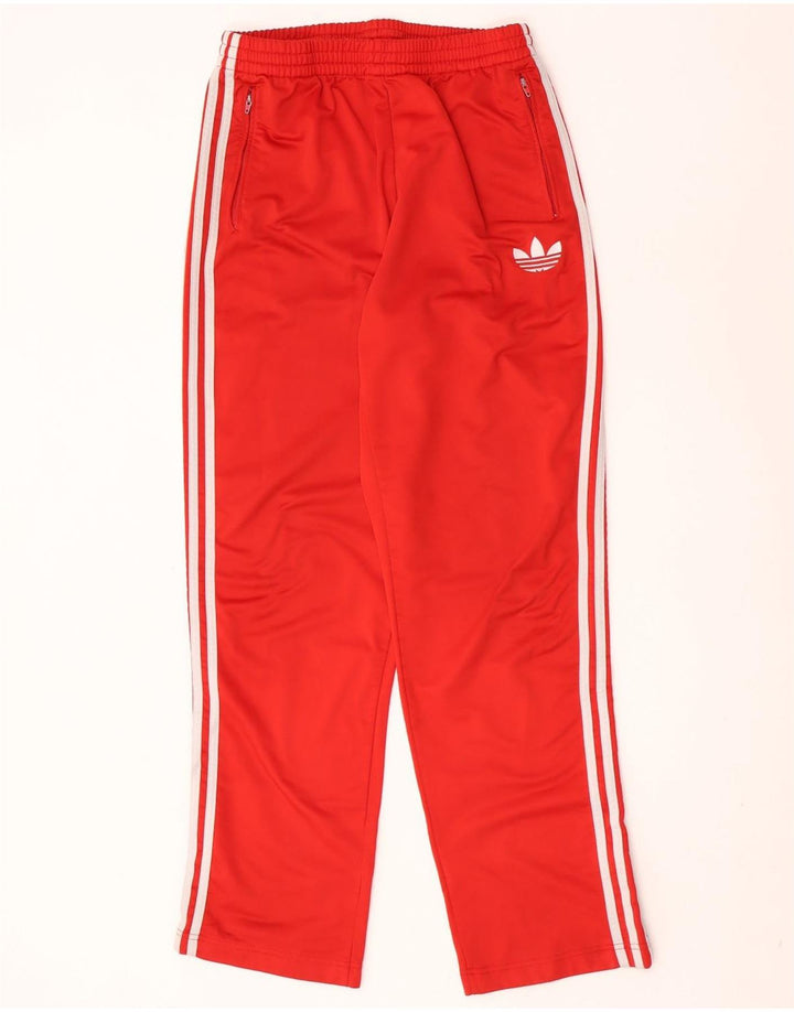 Pantaloni de trening Adidas pentru bărbați, poliester roșu mediu