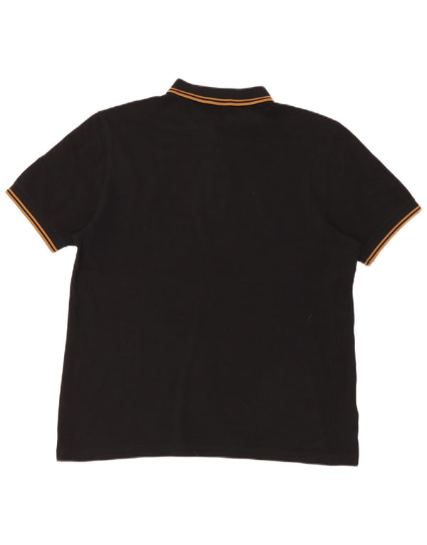 Fred Perry Polo pentru bărbați, mare, negru, bumbac