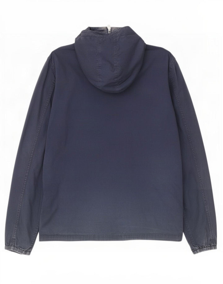 Jachetă bomber cu glugă pentru bărbați Pretty Green UK 38 Medium bleumarin Bumbac