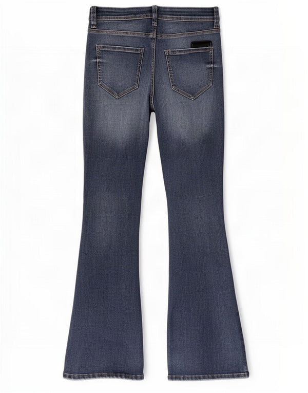 Marks & Spencer Blugi subțiri evazați pentru femei UK 12 Medium W30 L31 Blue Bumbac
