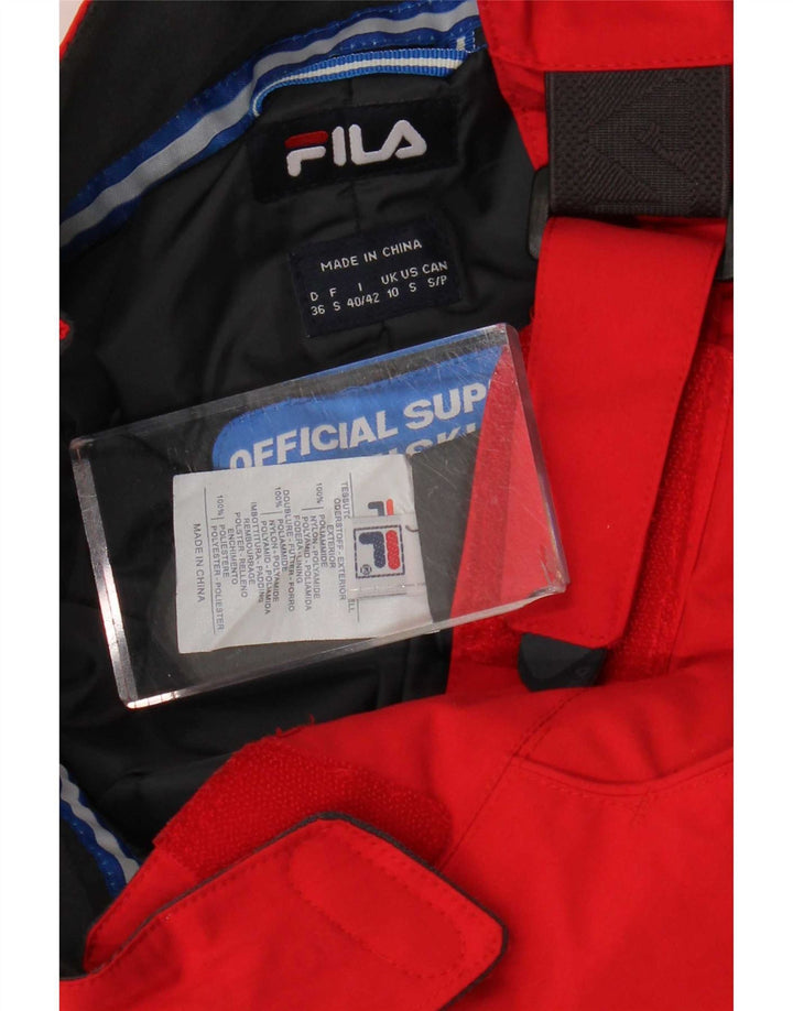 Pantaloni de schi Fila pentru femei UK 10 Small Red Poliamidă