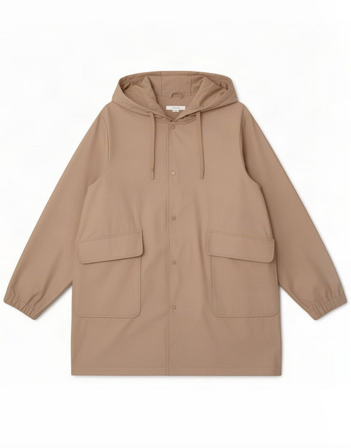 Jachetă Parka pentru femei cu glugă Zara UK 18 XL Bej Poliester