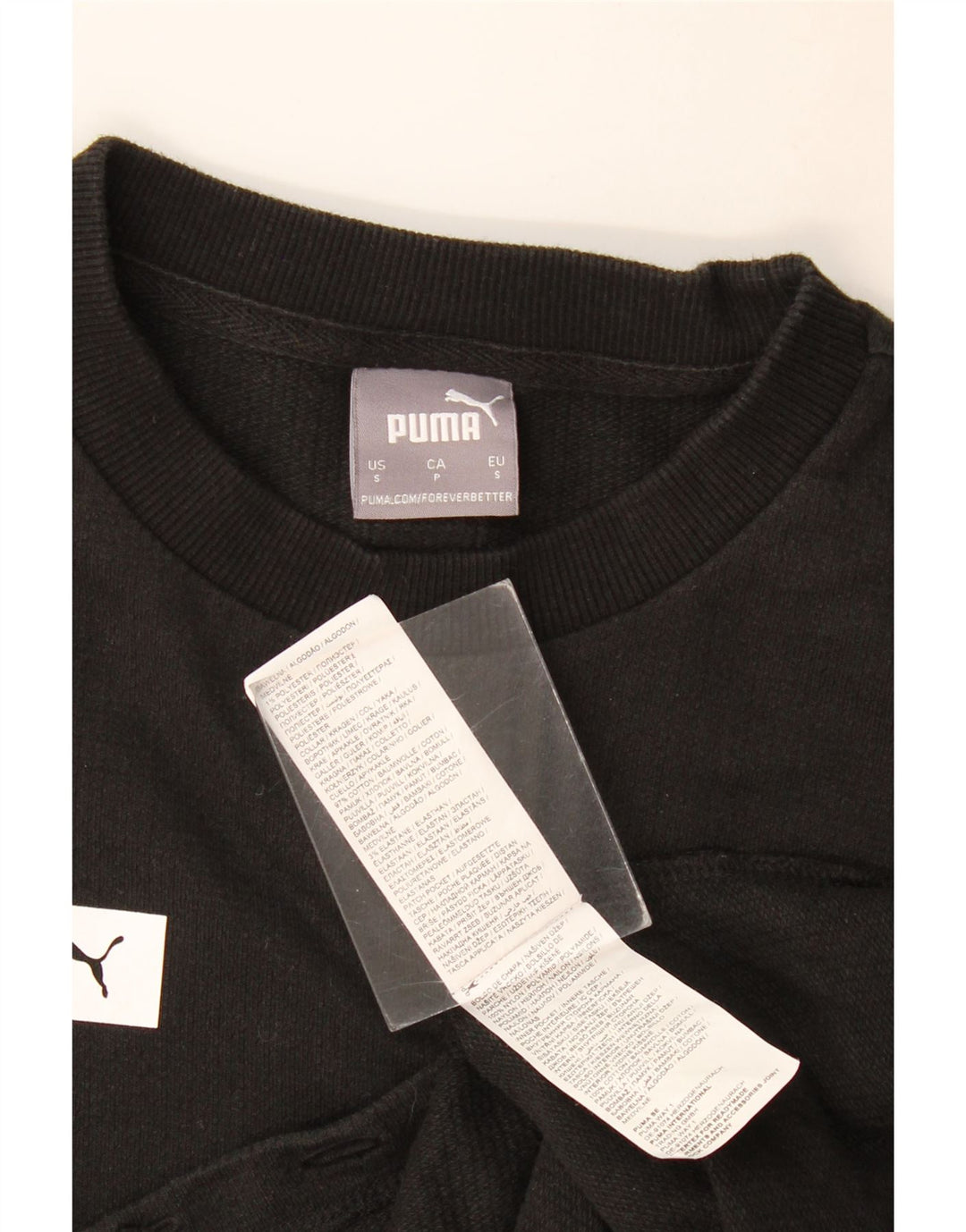 Pulover grafic pentru bărbați Puma, bumbac mic, negru