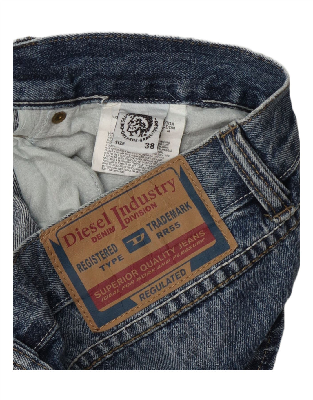 Pantaloni scurți din denim învechit pentru bărbați Diesel W38 XL Bumbac albastru