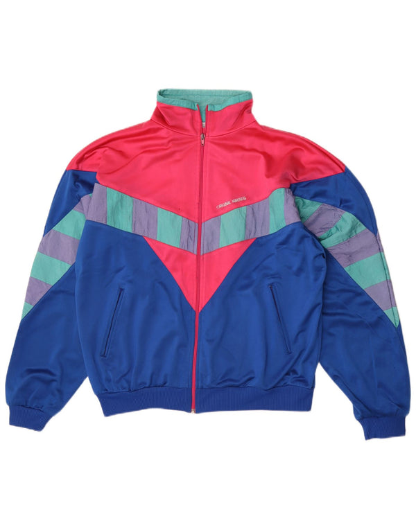 Jachetă de trening pentru bărbați vintage, XL, multicoloră, din poliester