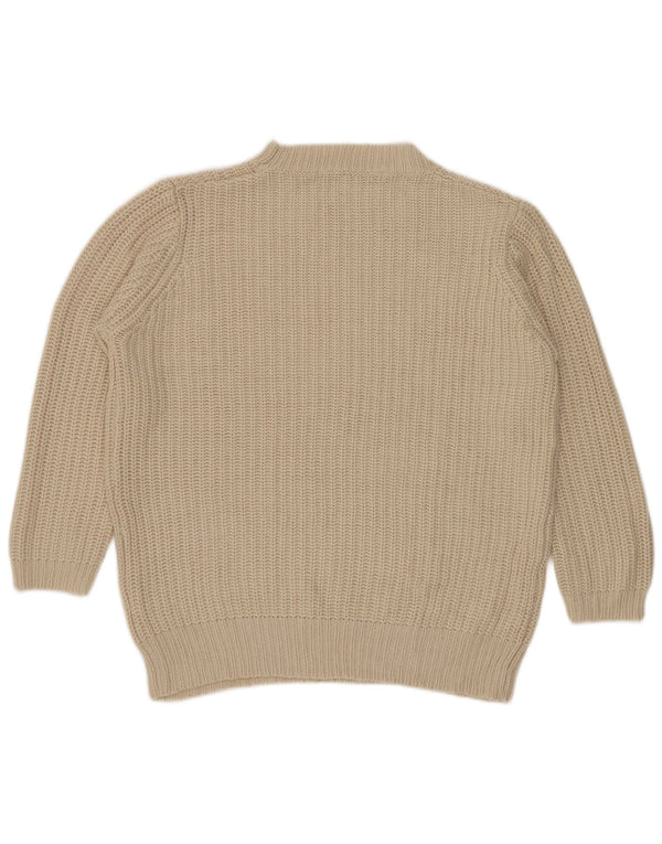Pulover pentru femei cu gât țestoasă Zara UK 16 mare, bej, acrilic