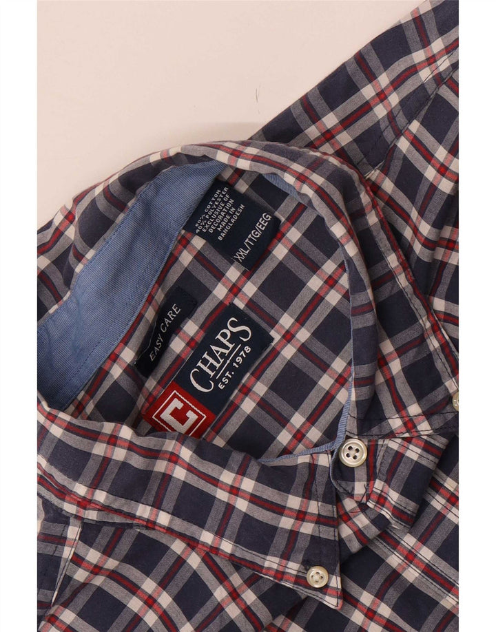 Cămașă pentru bărbați Chaps Easy Care 2XL, bumbac cu carouri bleumarin