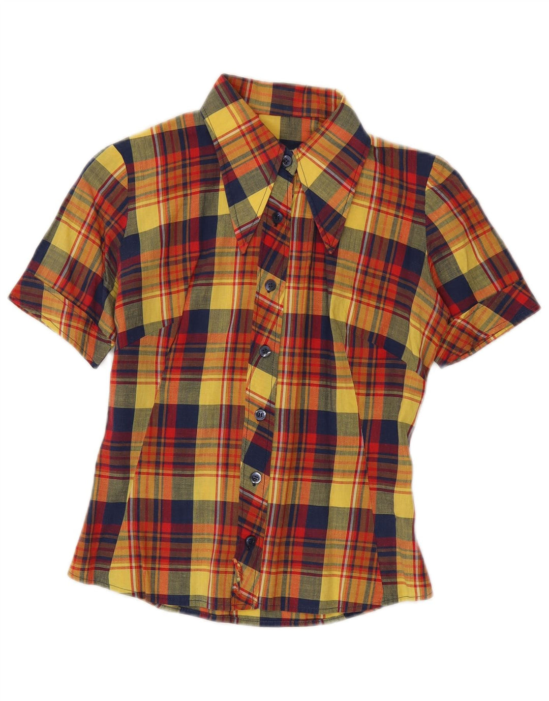 Cămașă cu mânecă scurtă pentru femei VINTAGE UK 10, mică, multicoloră