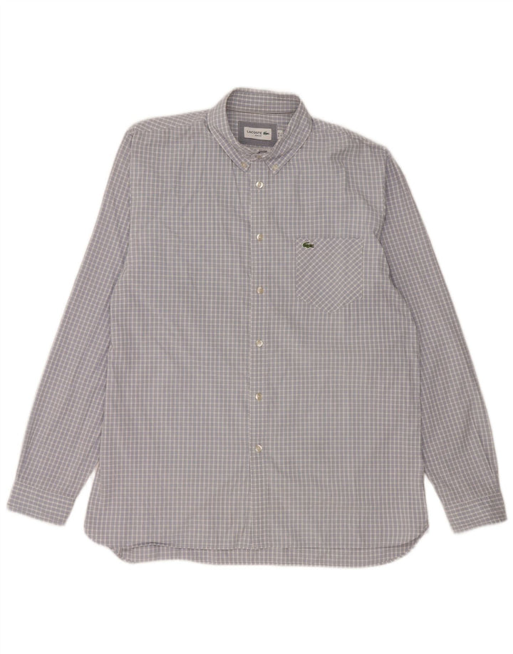 Cămașă pentru bărbați Lacoste Slim Fit Mărimea 42, mare, albastru, din bumbac