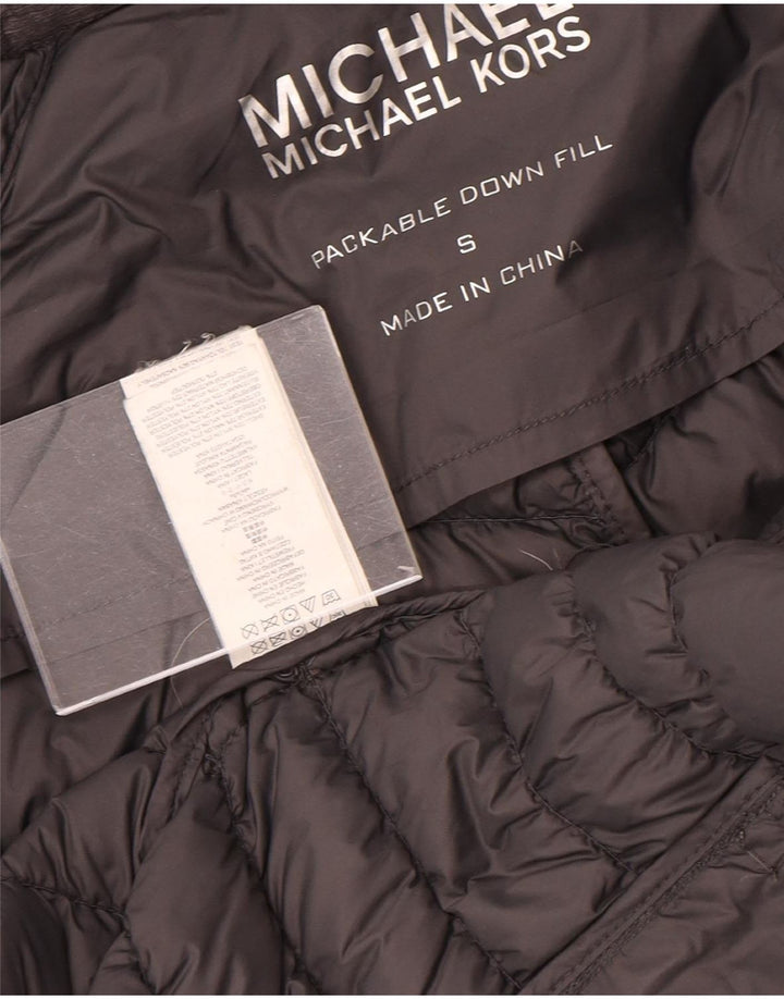 Jachetă căptușită pentru femei Michael Kors UK 10, nailon gri mic
