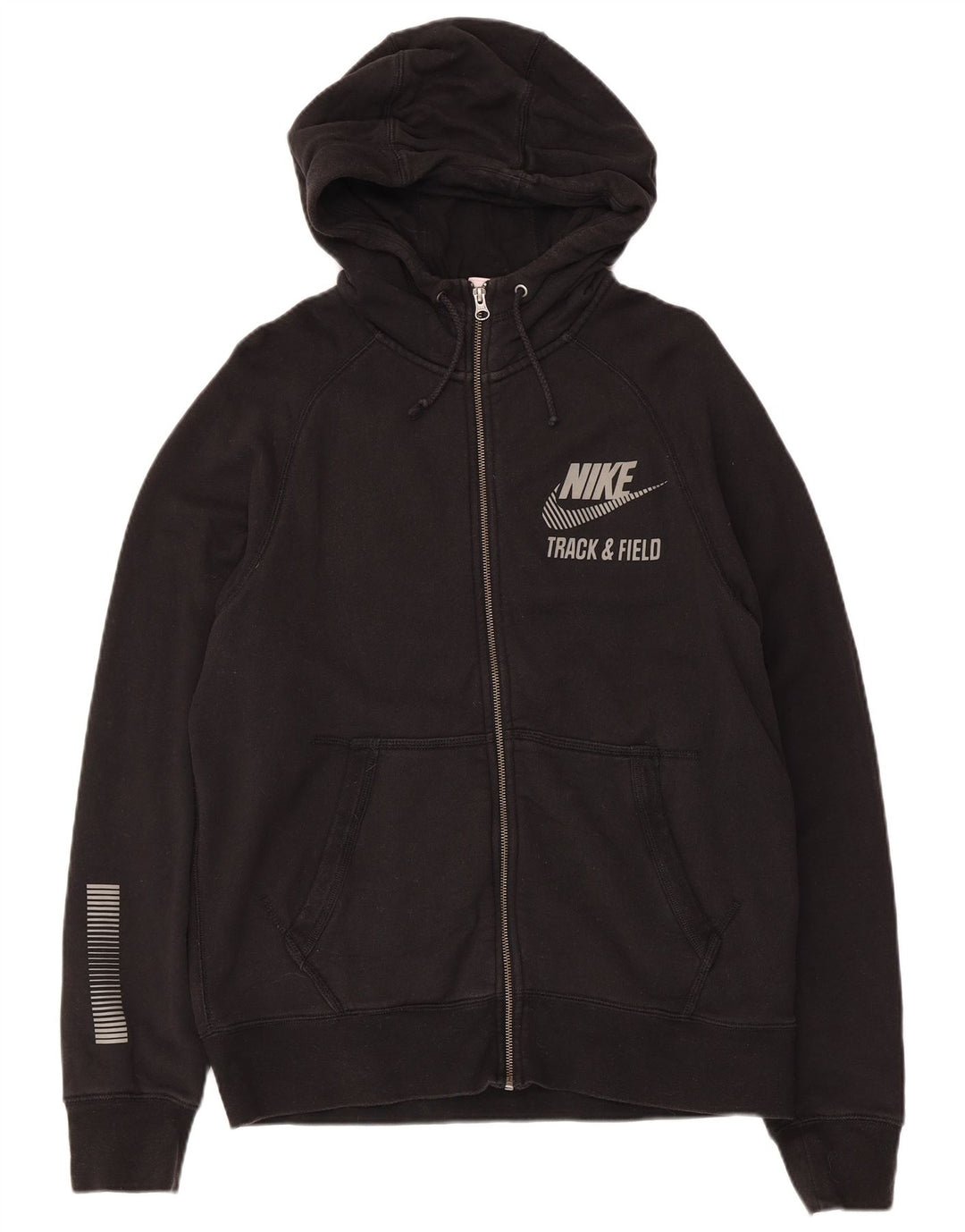 Pulover Nike Graphic Zip pentru bărbați, bumbac mediu negru