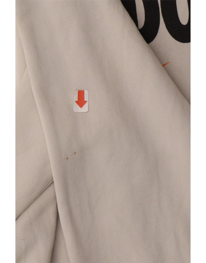 NIKE Mens Graphic Hoodie Jumper Large White Cotton Vintage Nike and Second-Hand Nike from Messina Hembry 