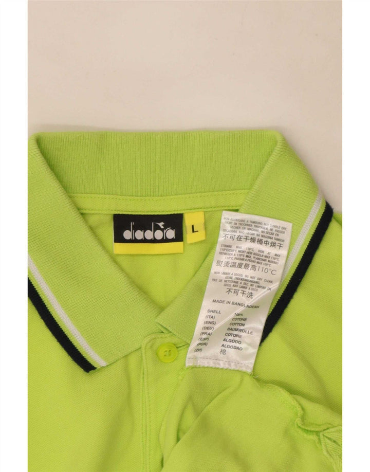 Tricou polo pentru bărbați Diadora, mare, verde, bumbac