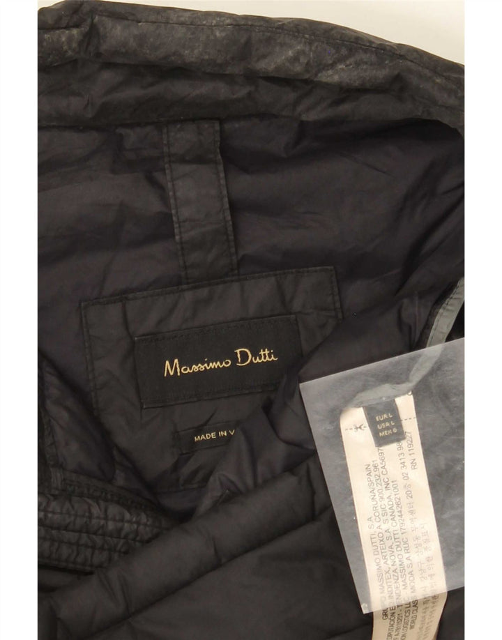 Jachetă căptușită pentru bărbați Massimo Dutti UK 40, mare, negru, nailon