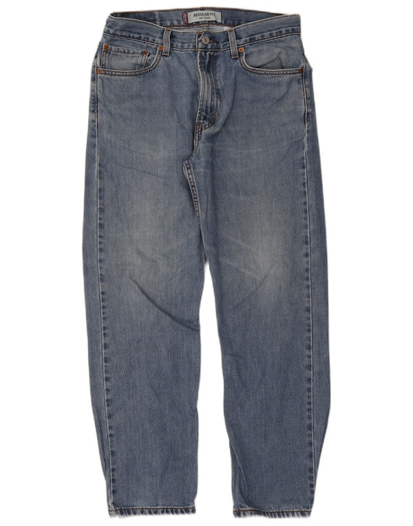 Blugi drepti pentru bărbați Levi's 505, cu ajustare normală, L34 L30, bumbac albastru