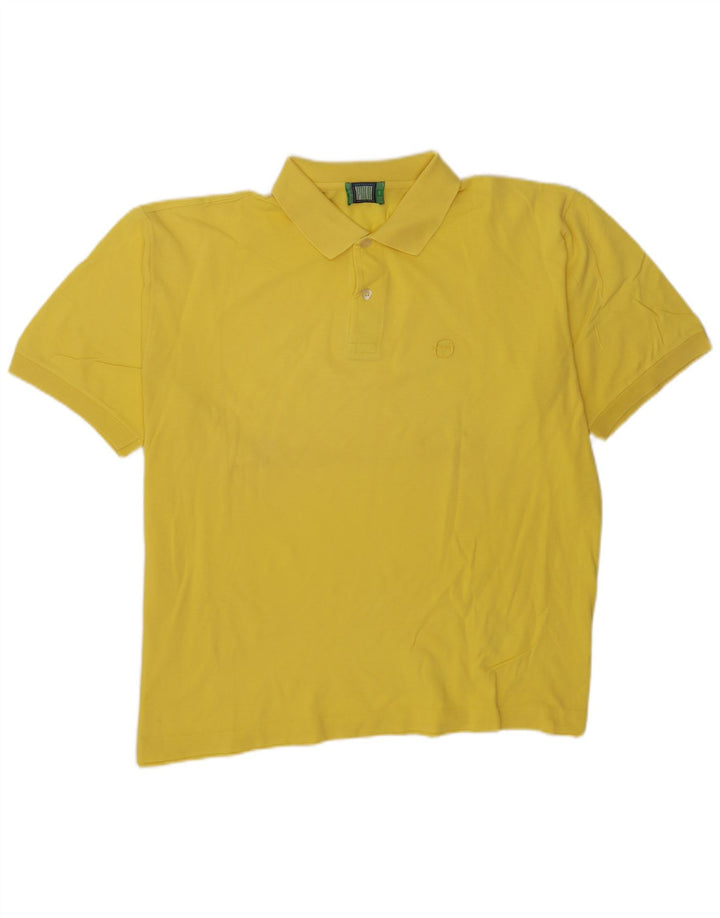 Tricou polo Sergio Tacchini pentru bărbați, bumbac galben 2XL