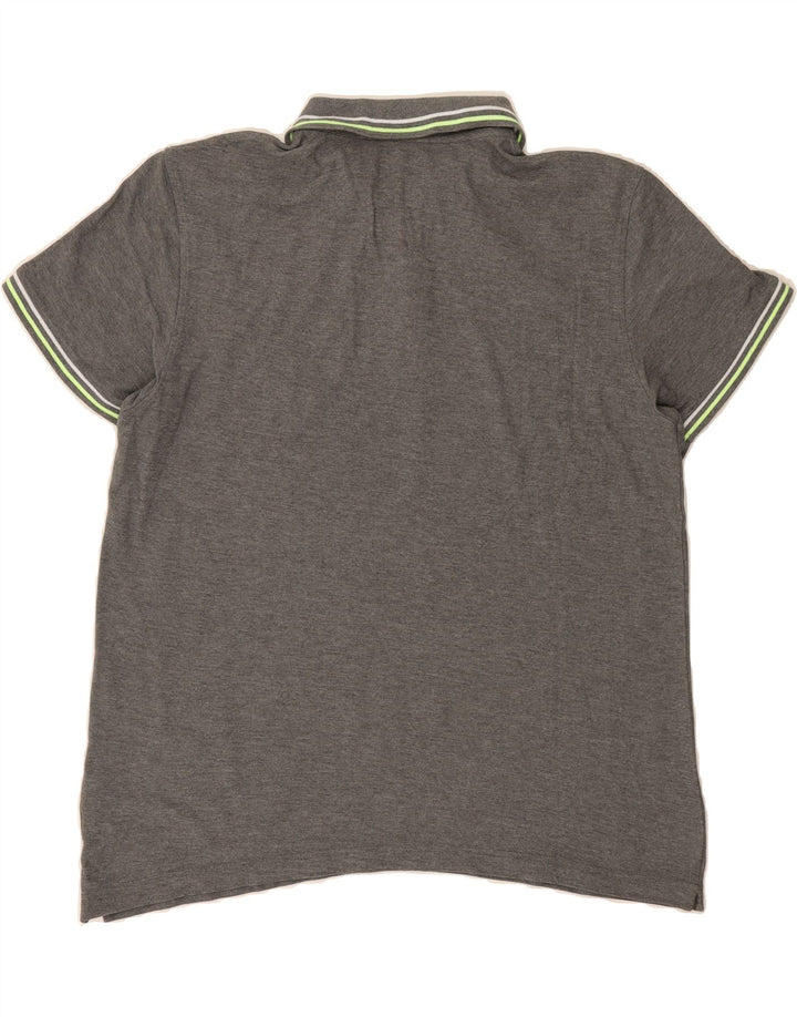 LOTTO Mens Polo Shirt 2XL Grey Cotton Vintage Lotto and Second-Hand Lotto from Messina Hembry 