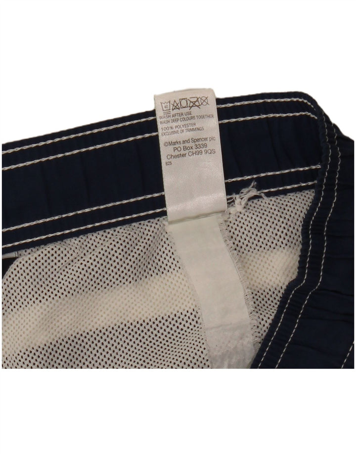 Pantaloni scurți de înot pentru bărbați Marks & Spencer, XL, poliester cu dungi bleumarin