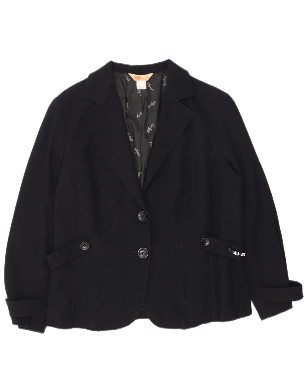 Jachetă Liu Jo pentru femei cu 2 nasturi IT 52 2XL Acetat negru