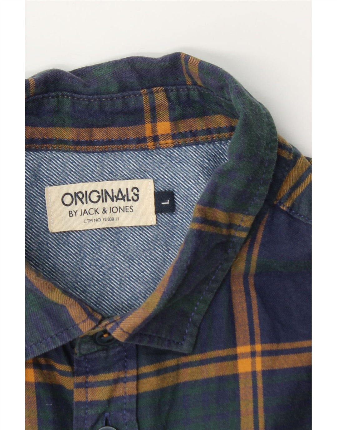 Cămașă de flanel pentru bărbați Jack & Jones, cu carouri mari bleumarin