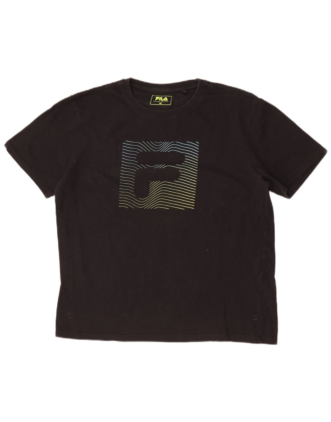 Tricou grafic Fila pentru bărbați Top Medium Negru Bumbac