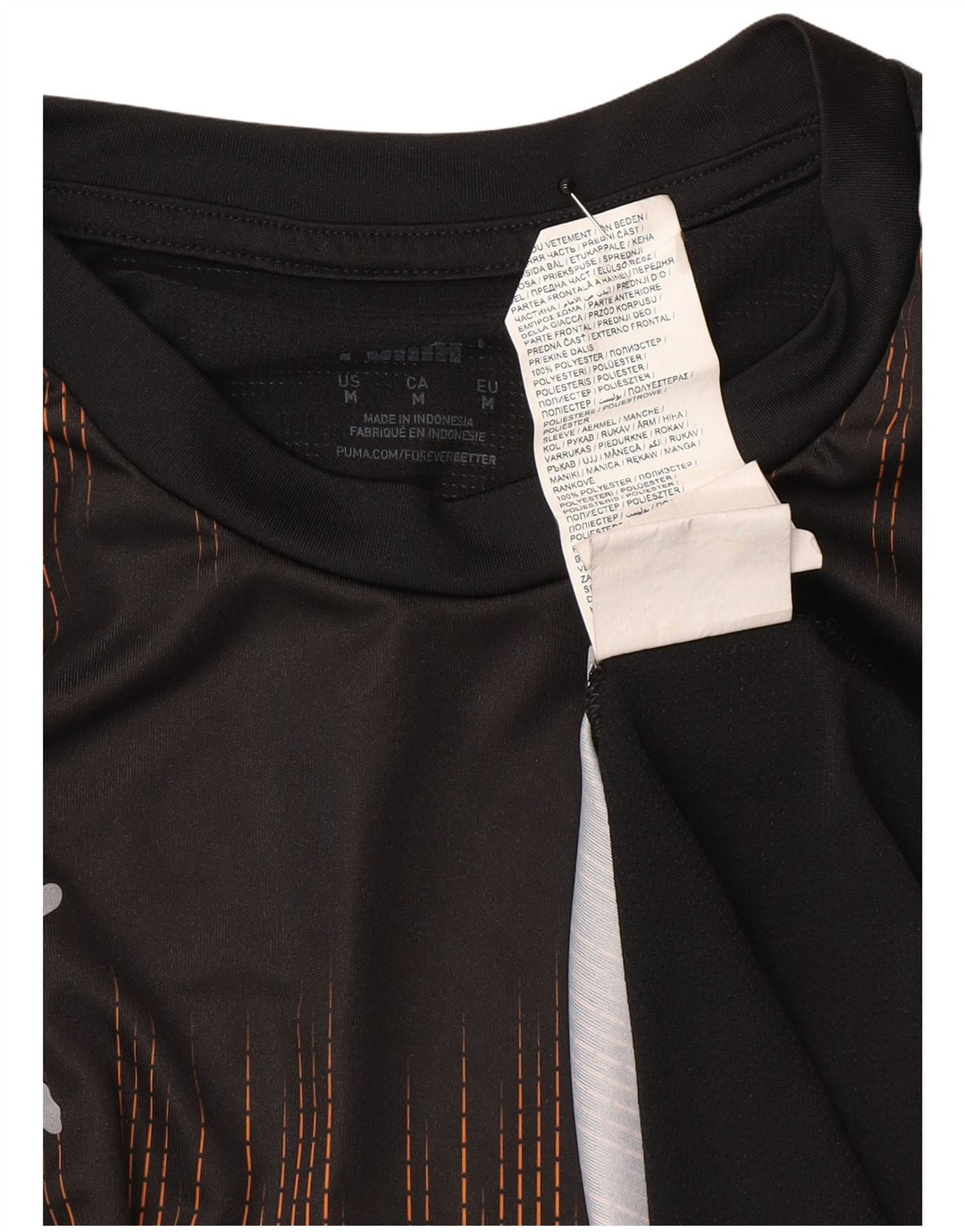 Tricou pentru bărbați Puma Top Mediu Negru Poliester Geometric